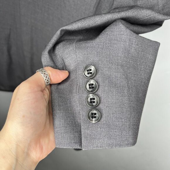 Pronto Uomo Blazer Mens 40 Reg Gray Suit Jacket Sport Coat Two Button - Picture 2 of 10